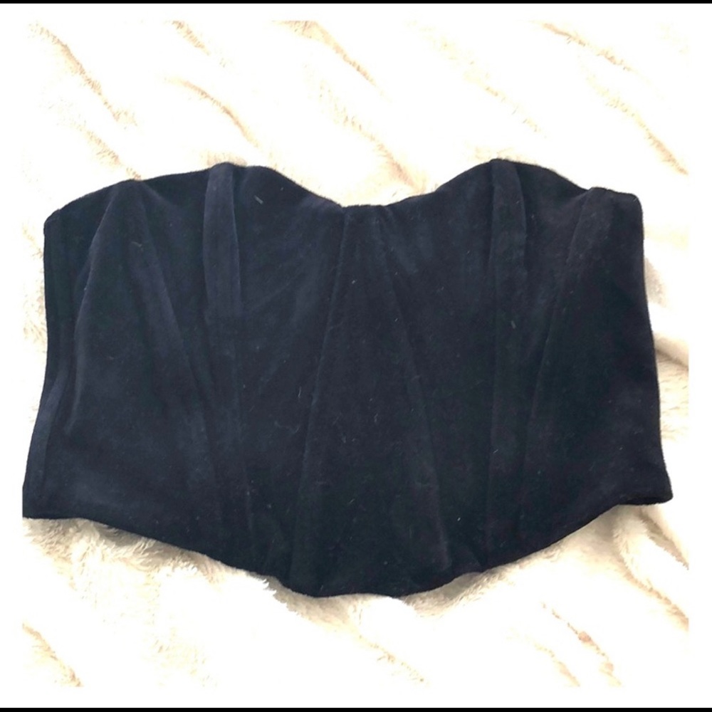 Juicy Couture Velvet Ribbed tube top